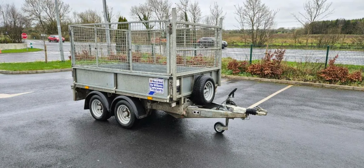 8x5 ifor williams drop side trailer with mesh side