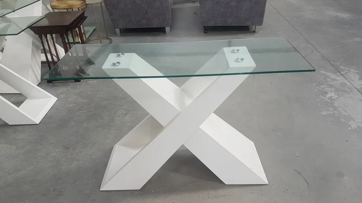 Glass console table for sale in Co. Tipperary for €100 on DoneDeal