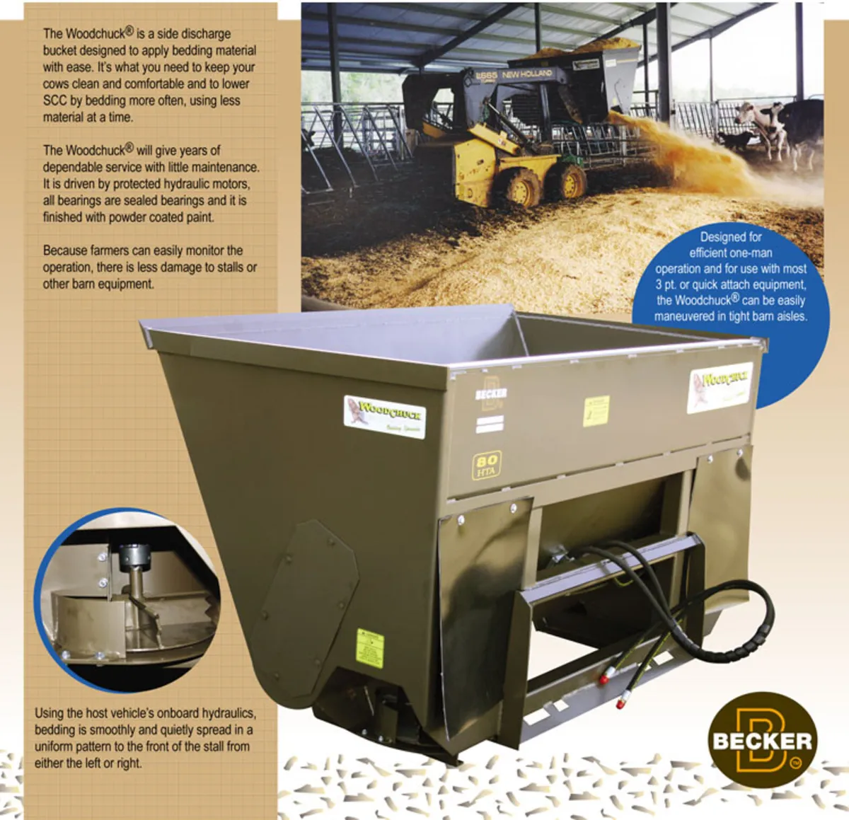 CUBICLE BEDDER SAWDUST SPREADER - Image 3