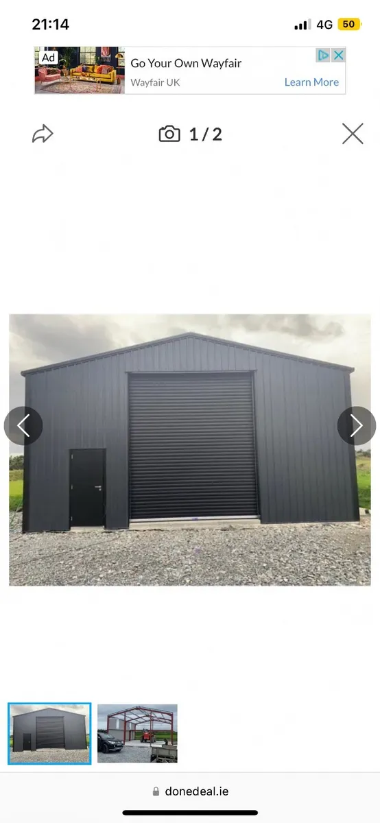 40 ft x 30ft x 12ft kit shed