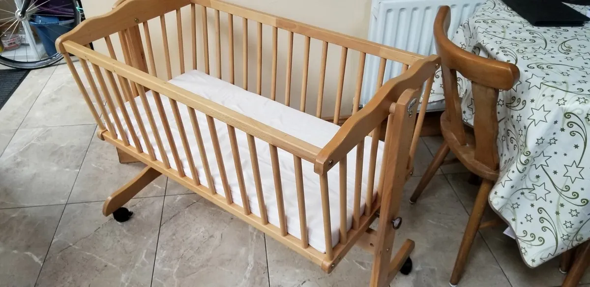 Baby's cot rocking cradle IN GOOD CONDITION - Image 1