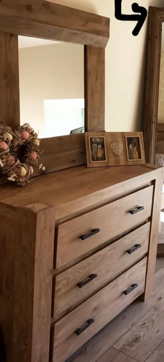 Super king bed / 2 lockers / dresser & mirror for sale in Co. Kilkenny
