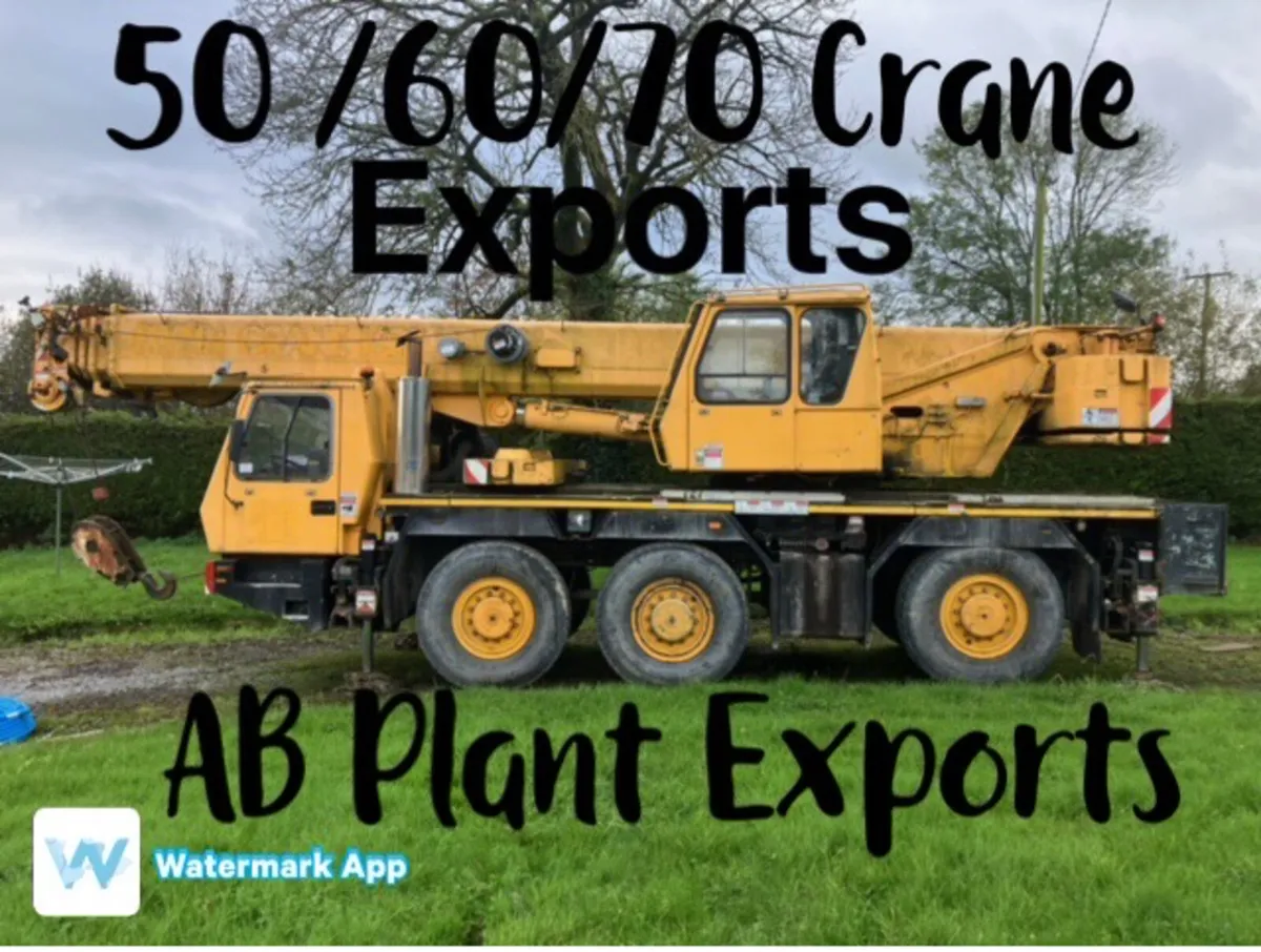 Crane exports 50 ton plus