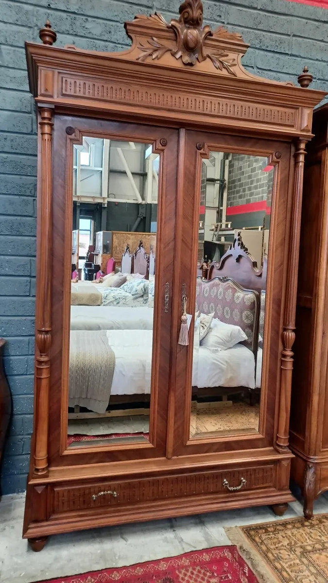 French antique wardrobe Henry II - Image 2