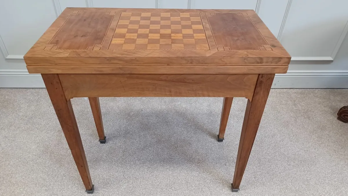 Antique a table for chess and other games - Image 1