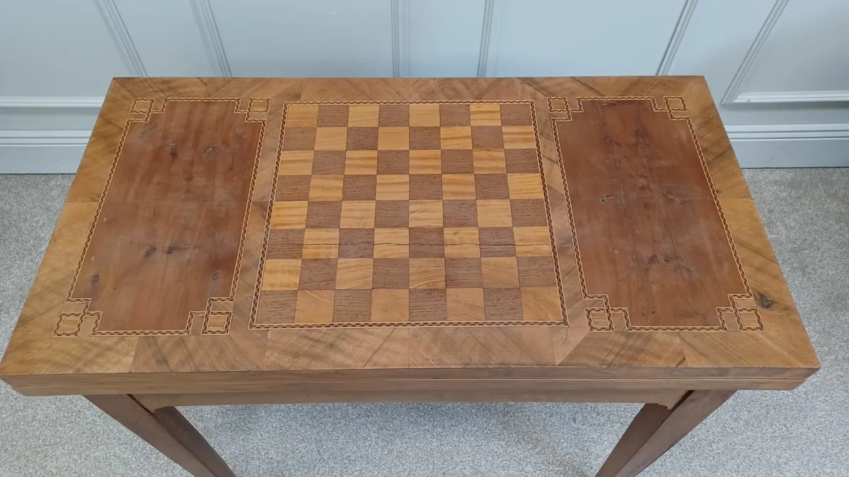 Antique a table for chess and other games - Image 2