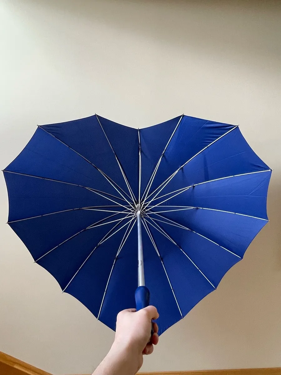 3 x heart shaped wedding umbrellas - Image 4