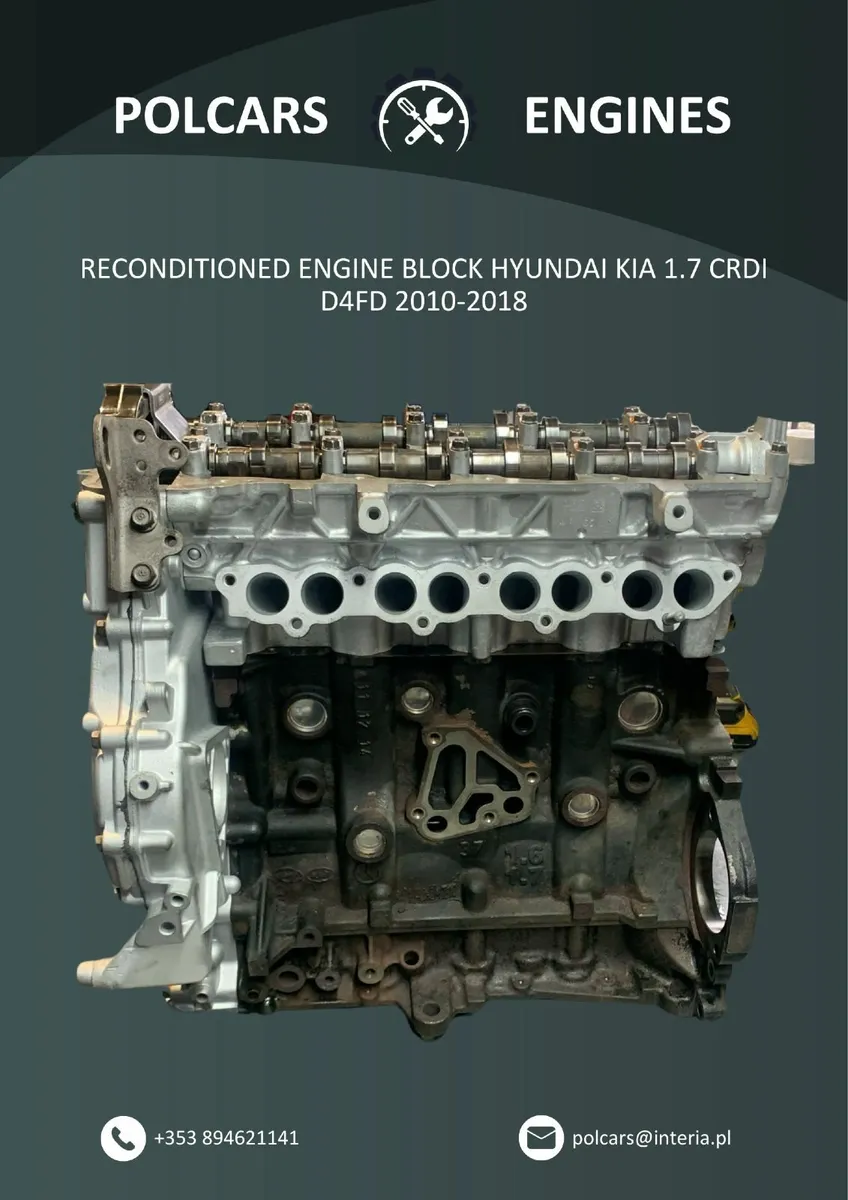 Fully reconditioned Engine Hyundai Kia 1.7 CRDI - Image 1