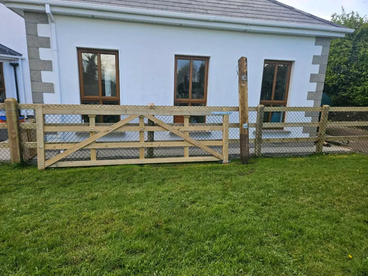 Timber farm style gate