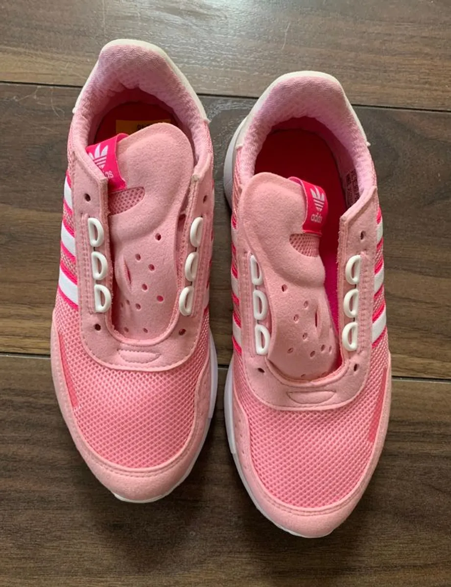 Adidas Pink Trainers: Size 4 - perfect for Barbie fans!