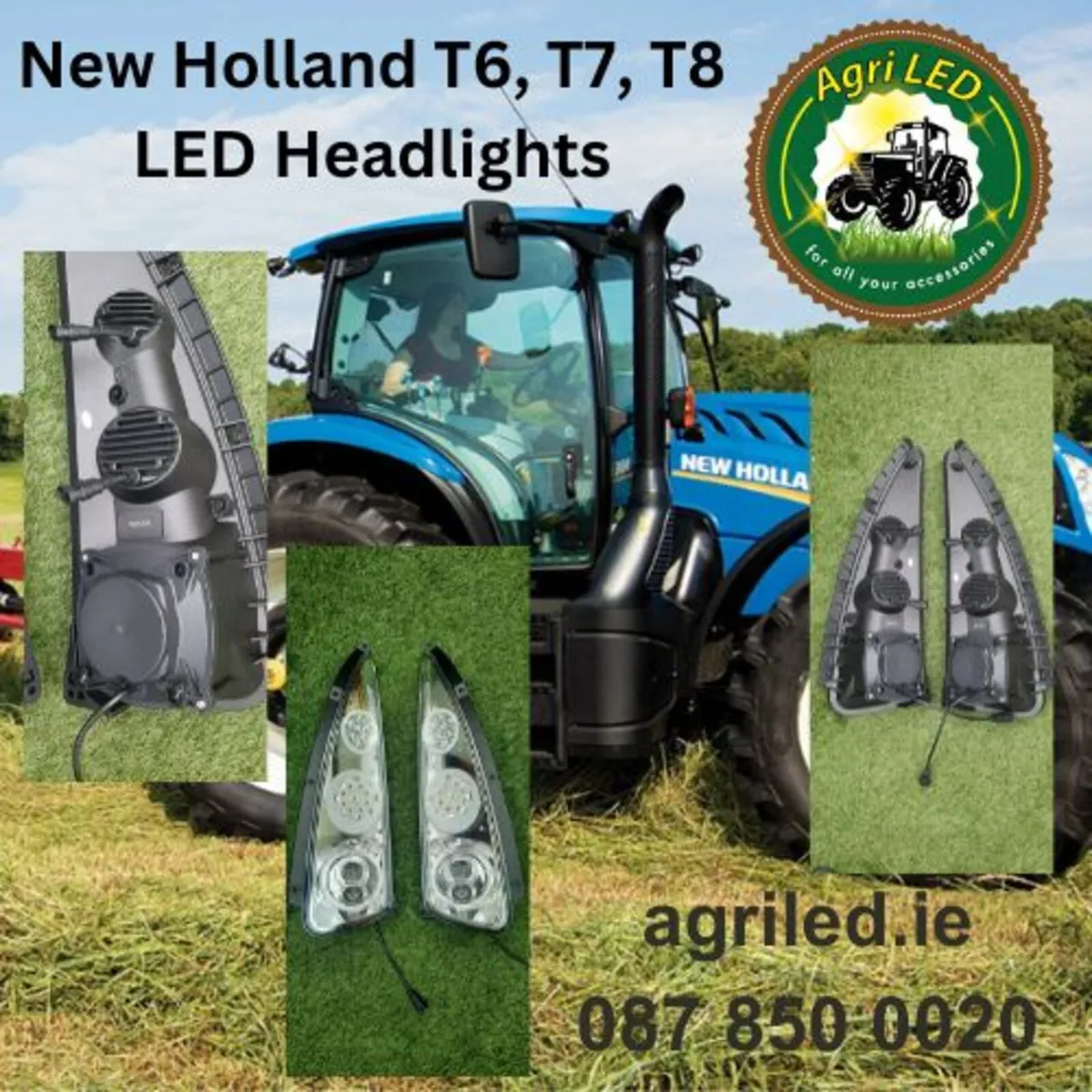 New Holland T6, T7, T8 LED Headlights - Image 1