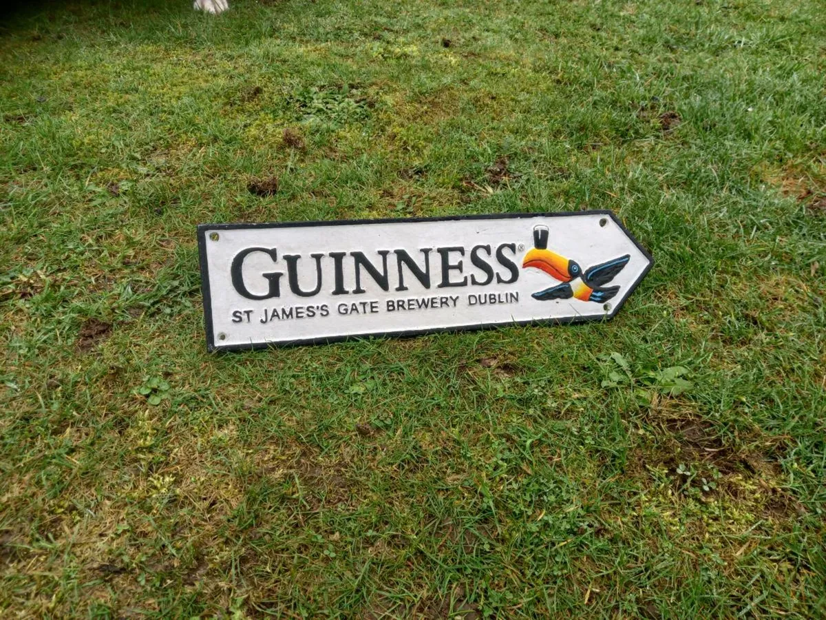 Guinness Arrow Cast Iron Sign