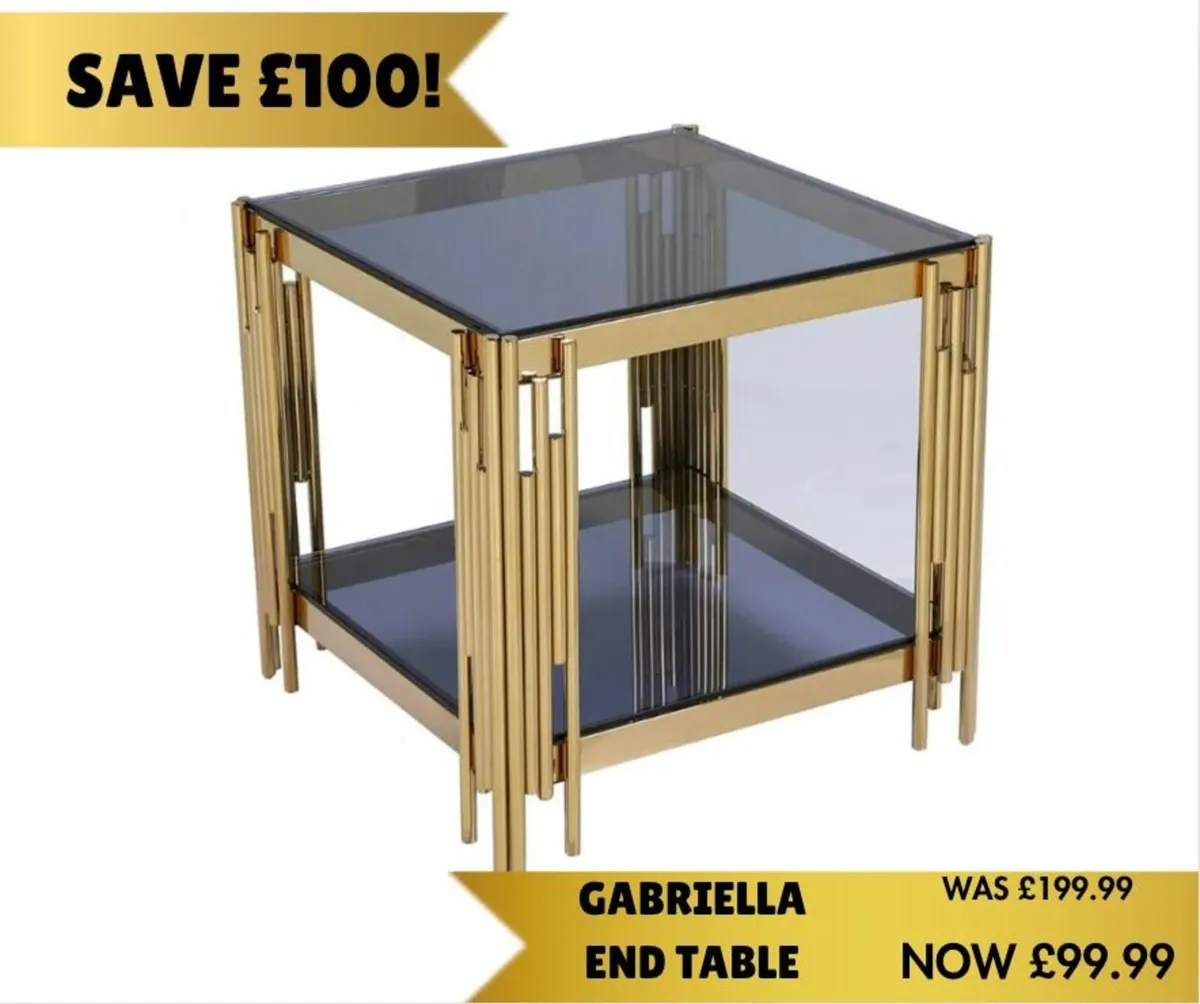 Gold End Table Was £199 / NOW £99