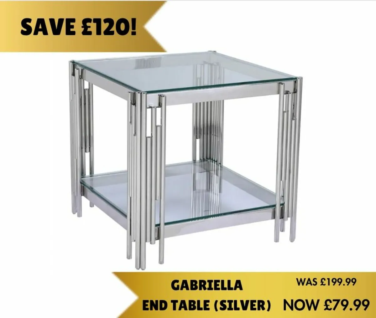 End Table Silver / Was £199 / NOW £79