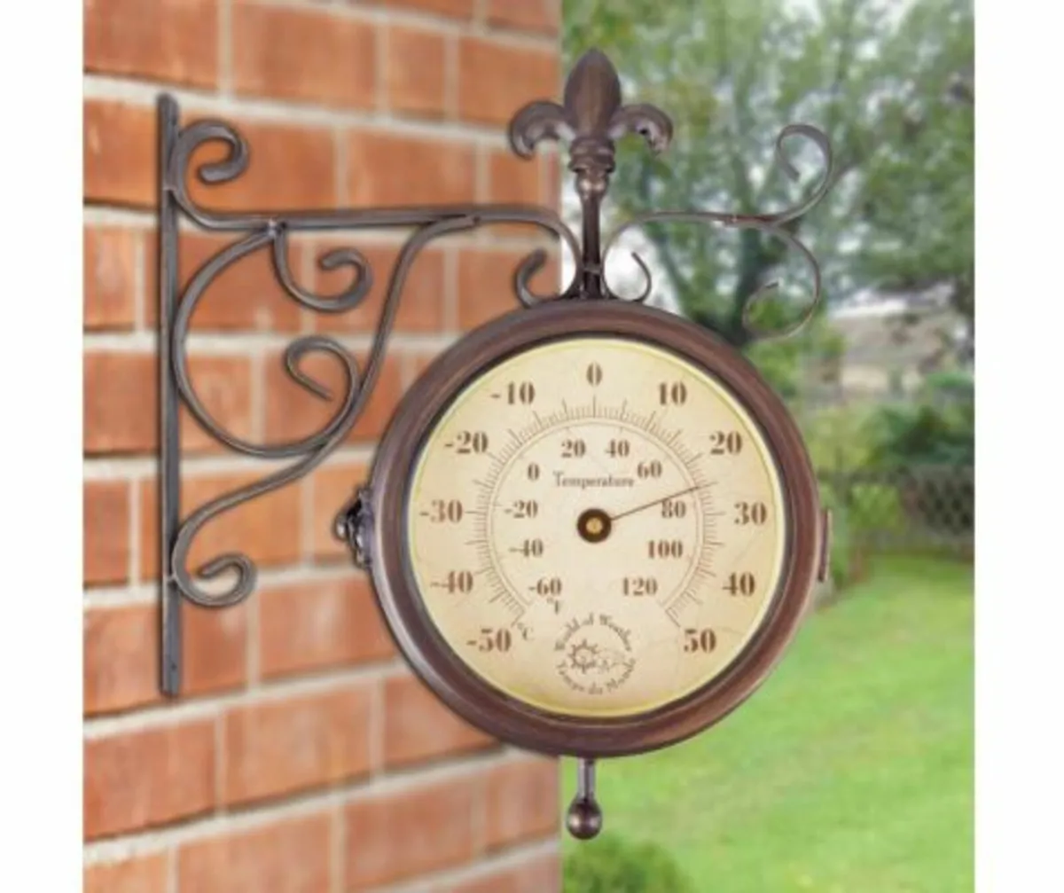 Outdoor Station clock + thermometer