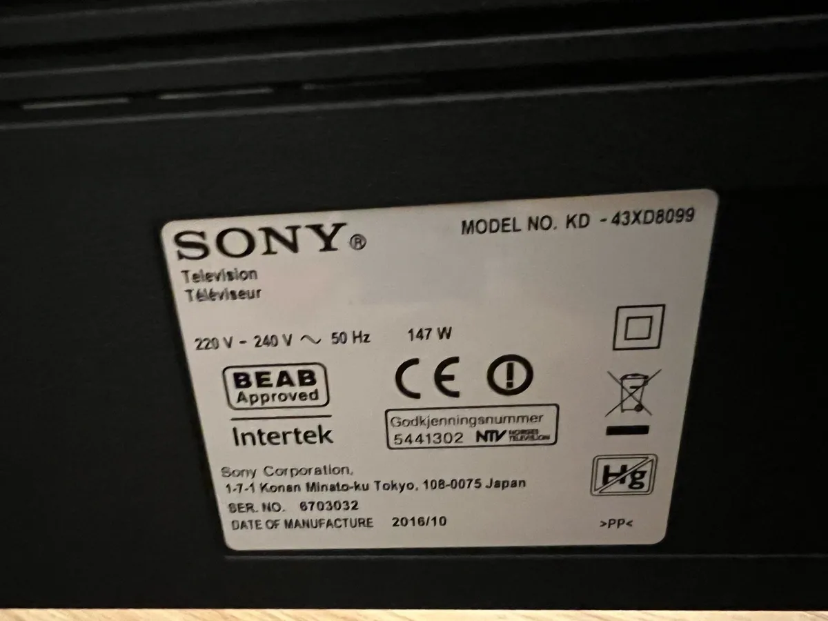 Sony Screen damaged tv for sale