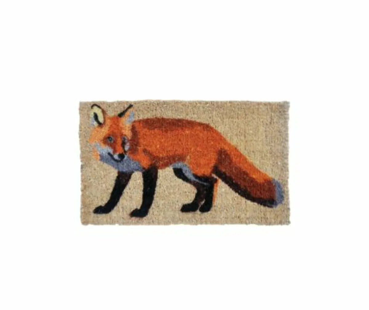 Coir doormat fox