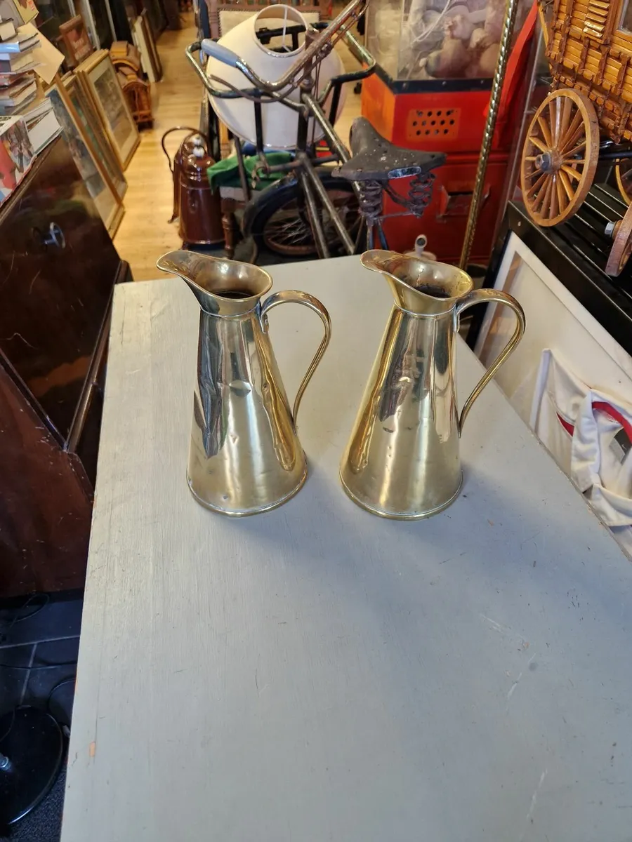 Vintage Brass Water Oil Can Jugs