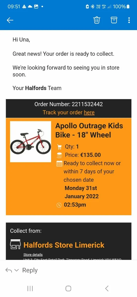 18in Apollo Outrage Kids Bicycle