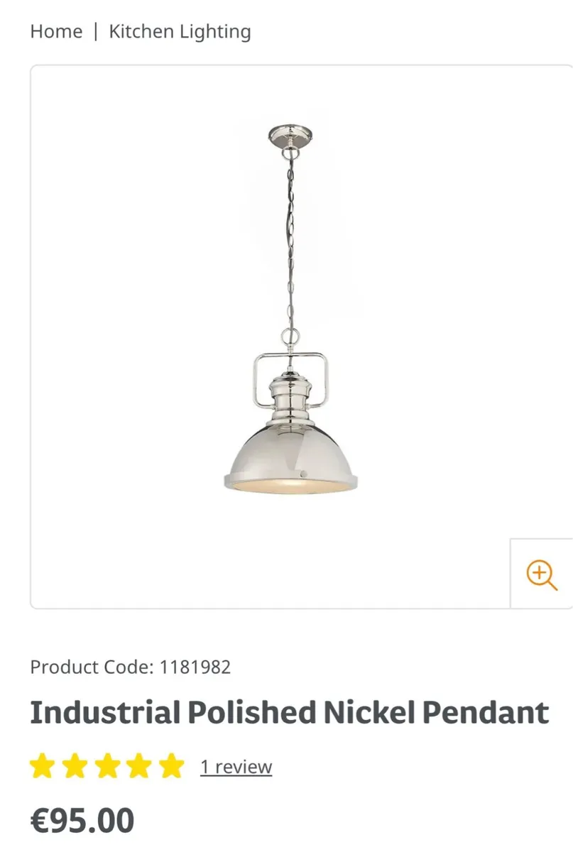 Industrial Polished Nickel Pendant(5 available)