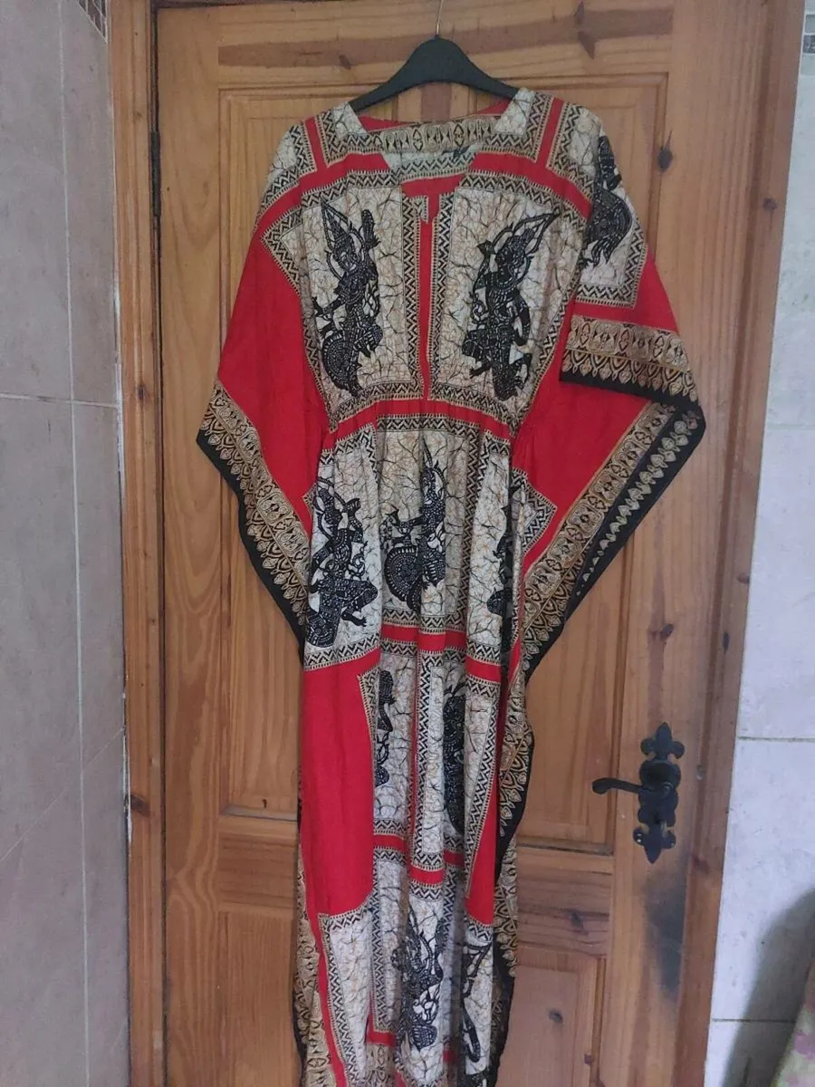 Ethnic tribal print kaftan dress (free post)