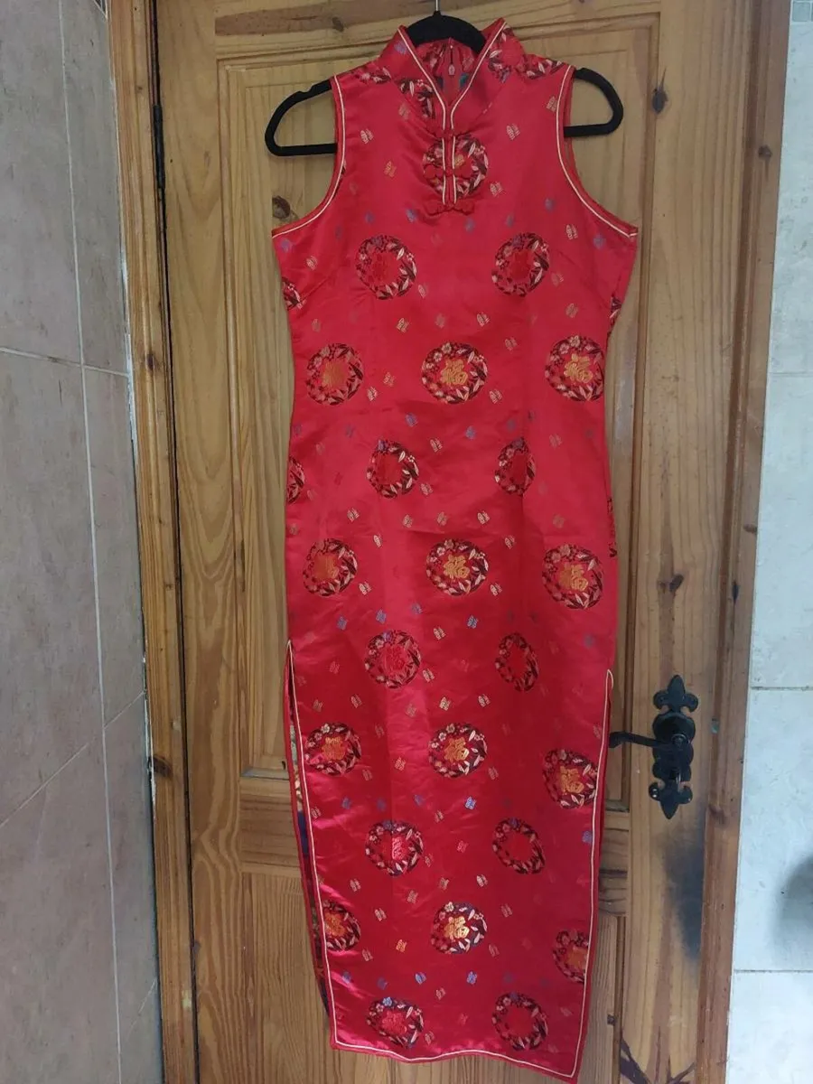 long red oriental dress (free post)
