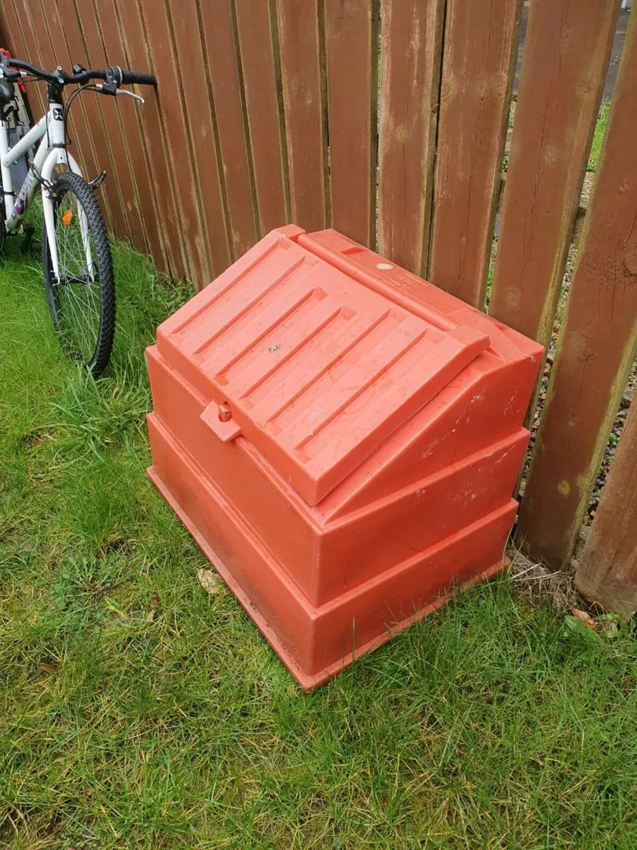 Large heavy duty plastic garden box compost coal