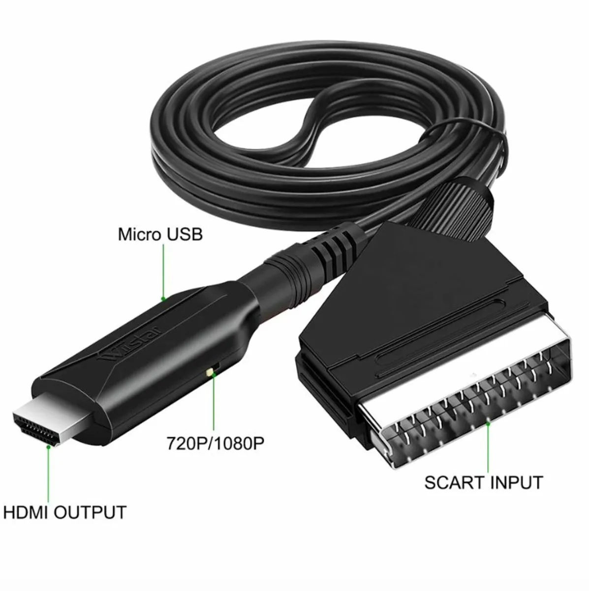 Scart To HDMI Converter Audio Video Adapter for:HD
