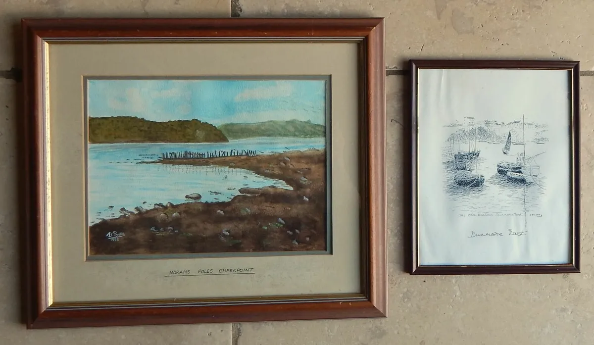 Signed Watercolour and Sketch of Waterford Village