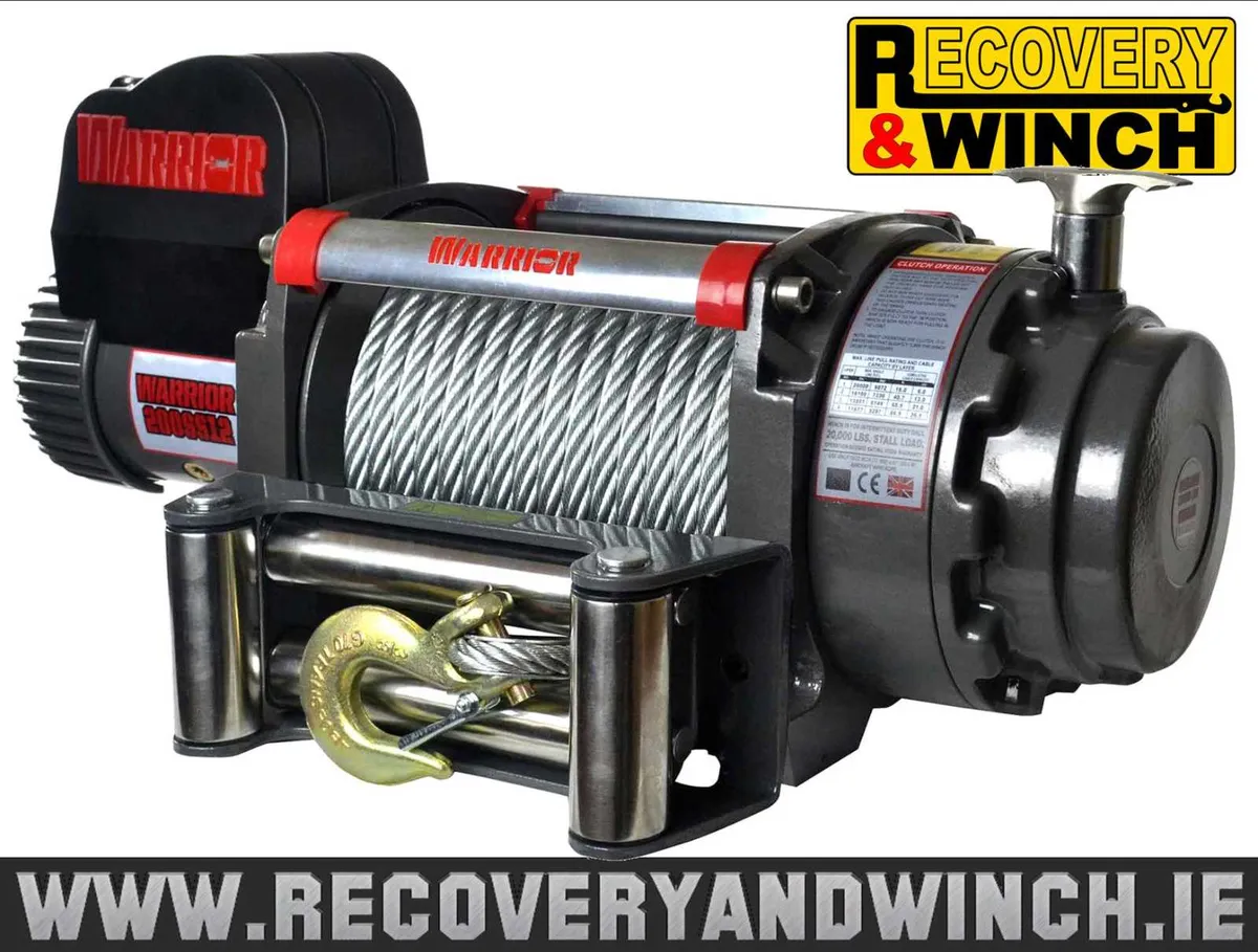 WARRIOR 20,000LB INDUSTRIAL 24V ELECTRIC WINCHES - Image 1