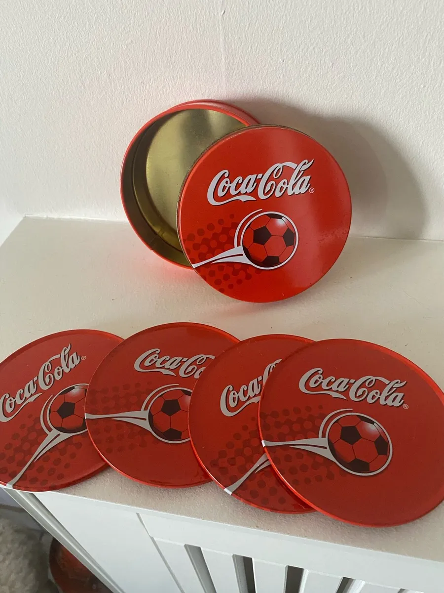 Coca Cola Football Metal Coasters Set (4)