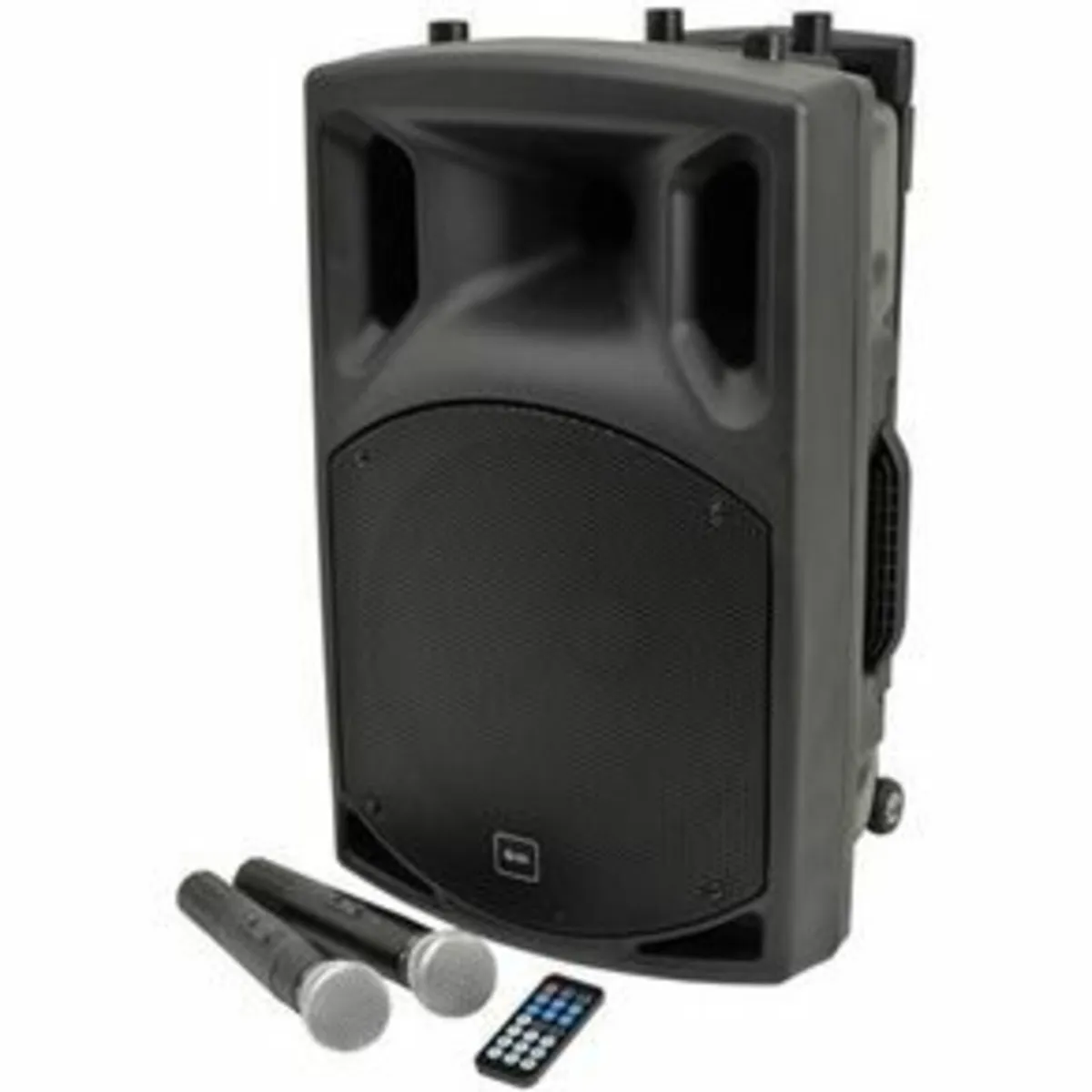 Bluetooth 12" Portable PA Speaker 2 Wireless Mics