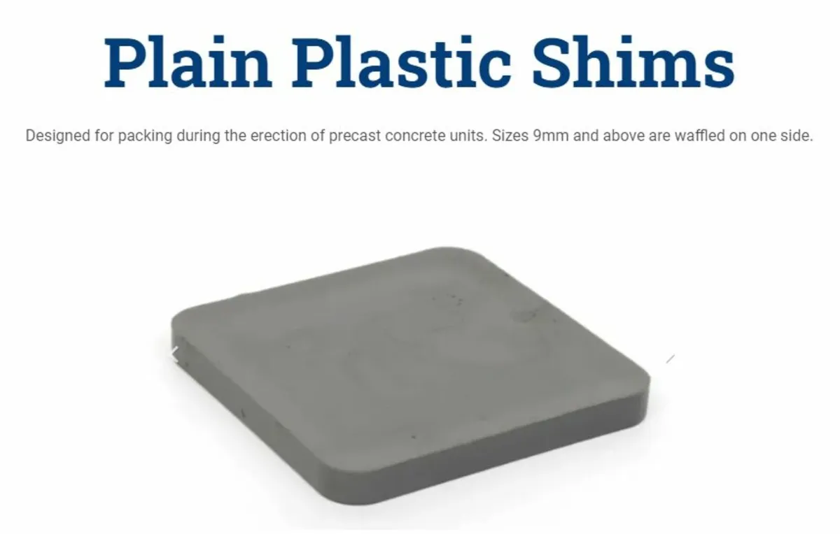 Plastic shims - standard and heavy duty