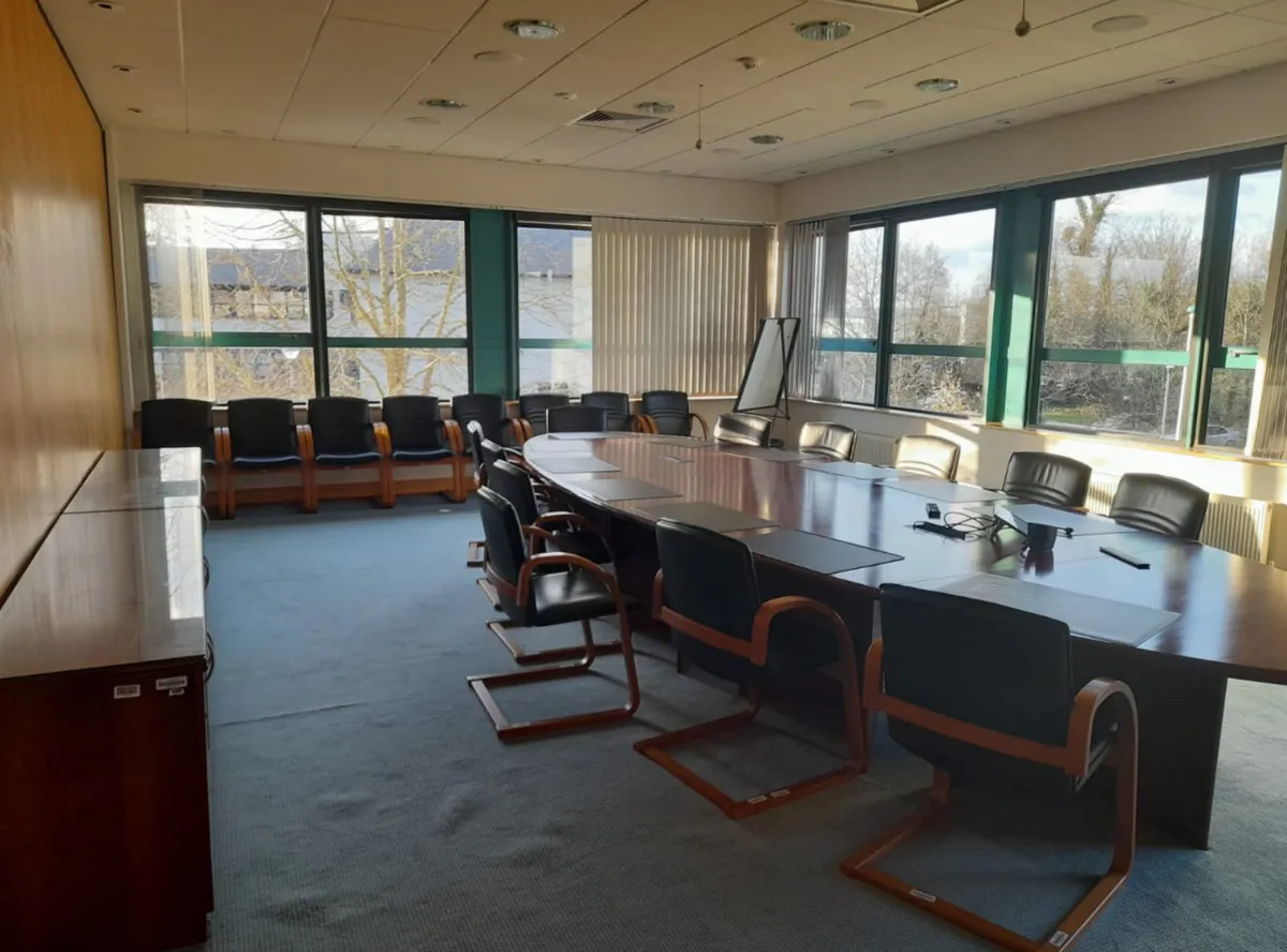 Conference table and 14 chairs