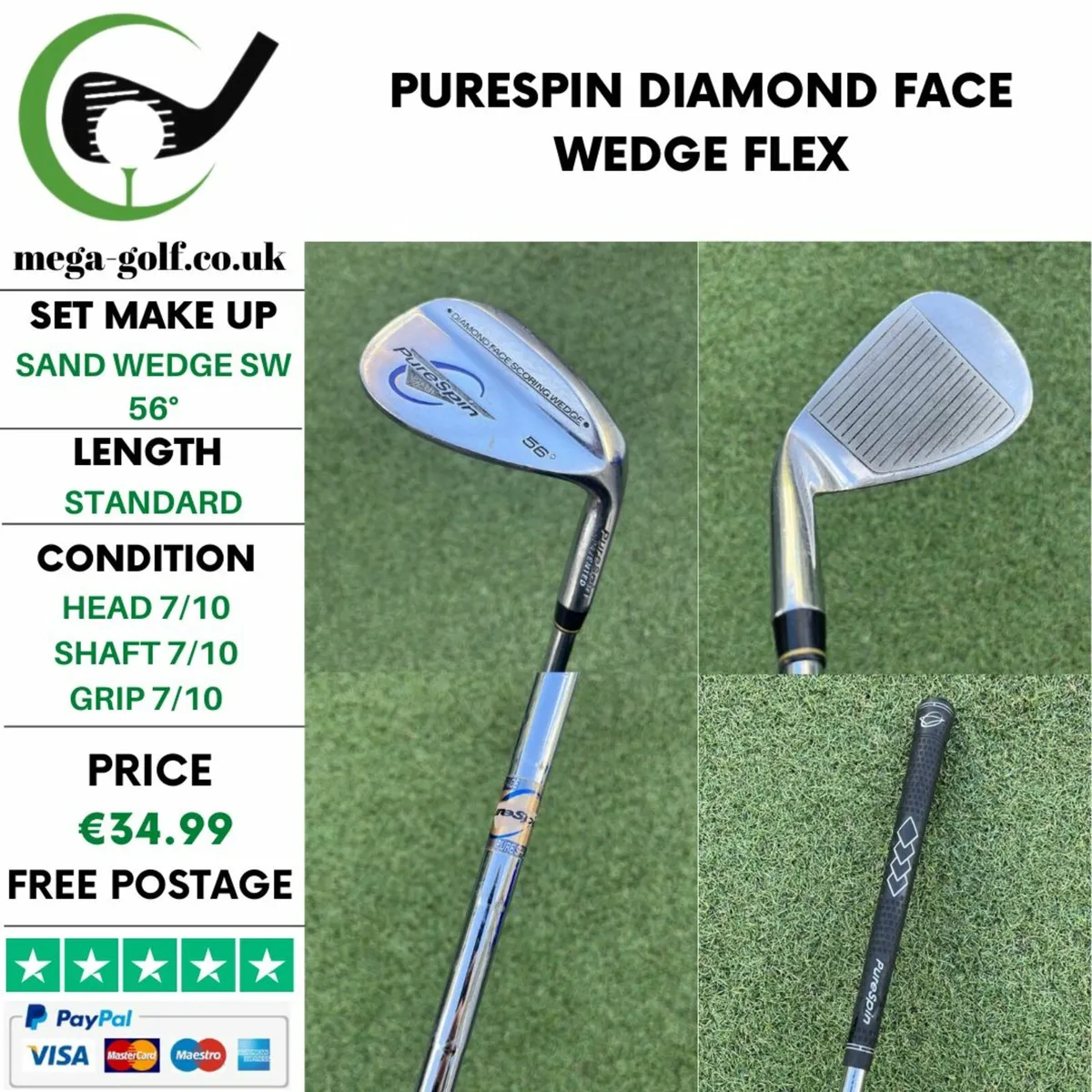 PURESPIN DIAMOND FACE SAND WEDGE SW 56° / WEDGE