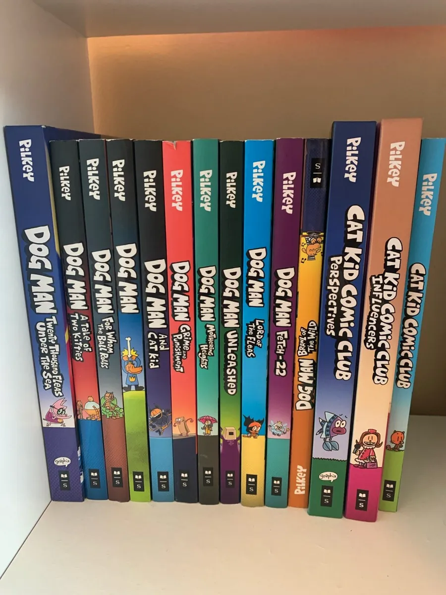 Dog man cat kid book collection