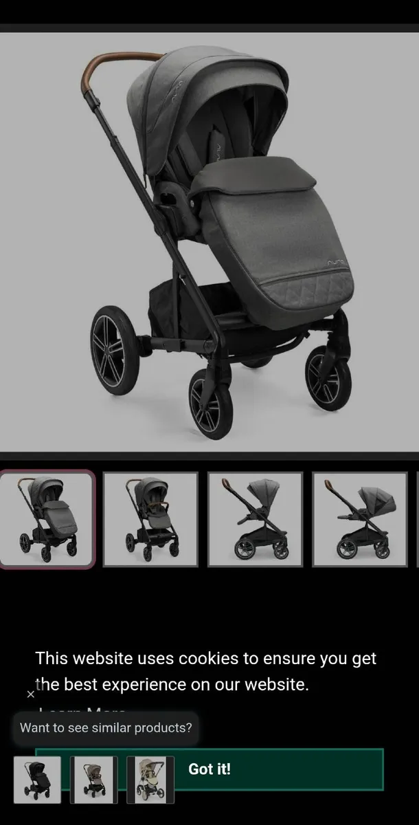 Nuna mixx travel system grey pram and stroller