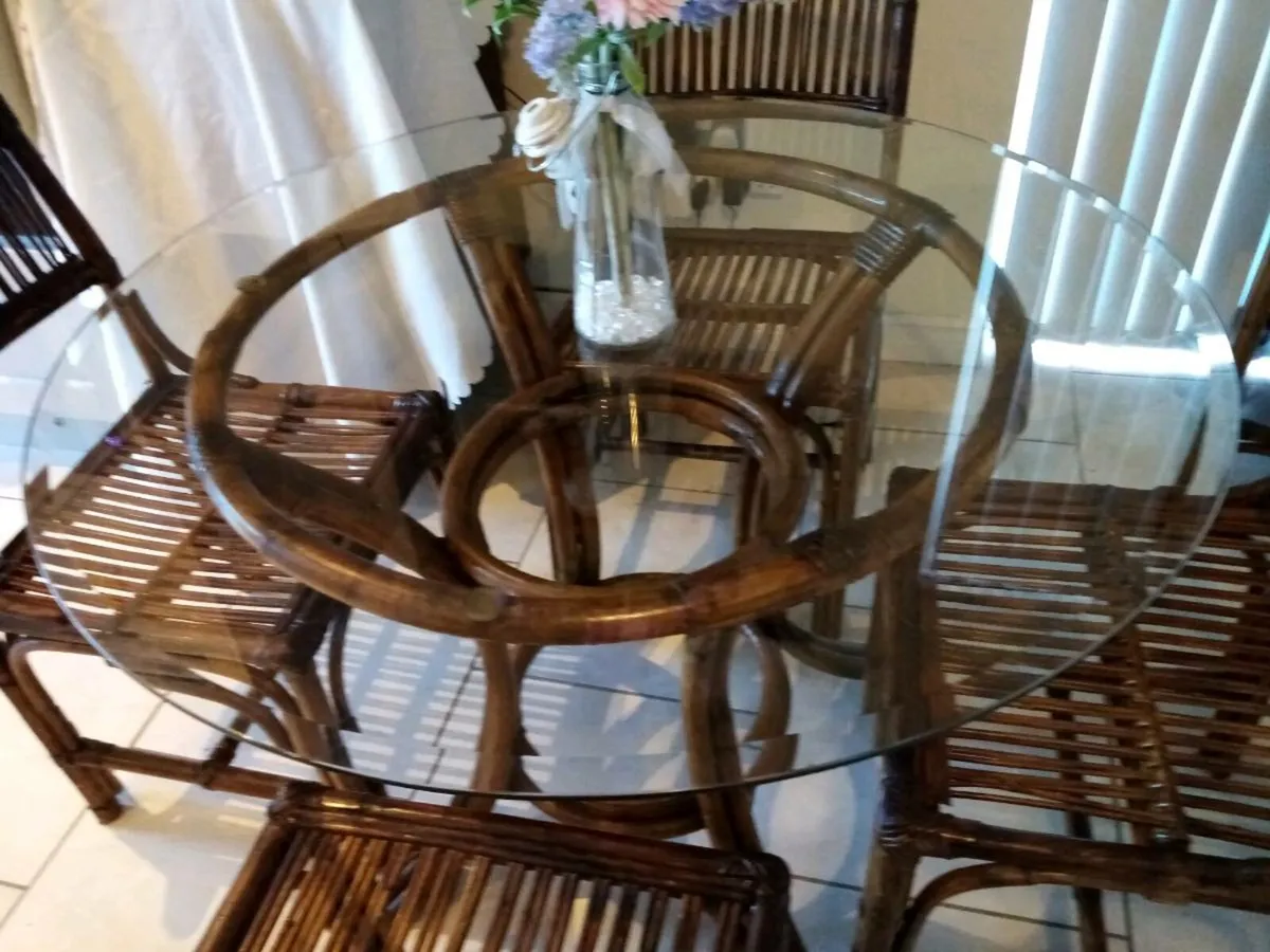 8 Piece Bamboo Dining/living room Set for sale in Co. Mayo for €135 on DoneDeal