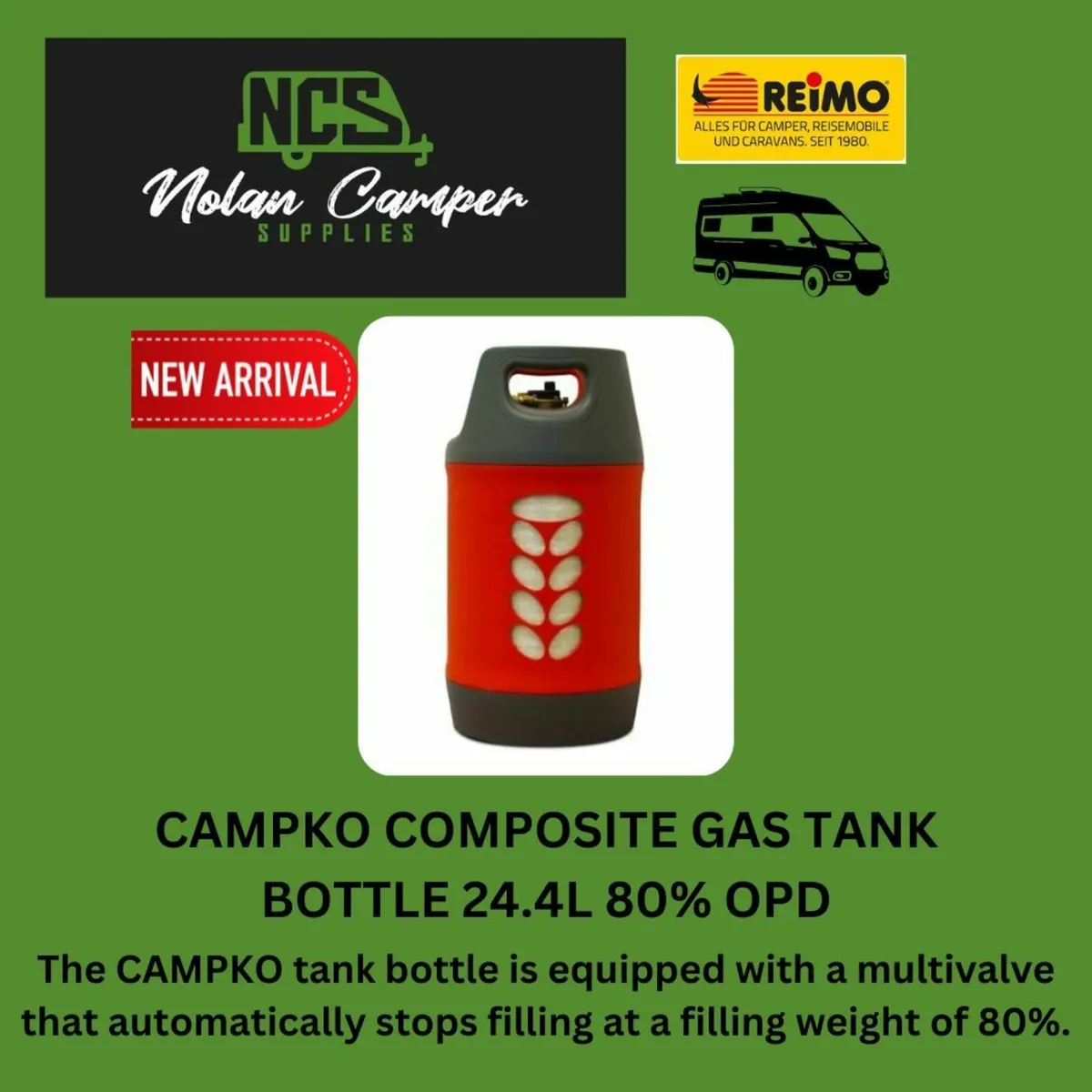 COMPOSITE GAS TANK BOTTLE 24.4L 80 OPD for sale in Co. Wexford for €
