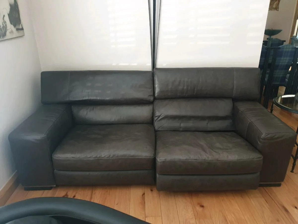 Natuzzi 3-2-1 leather suite - Image 2