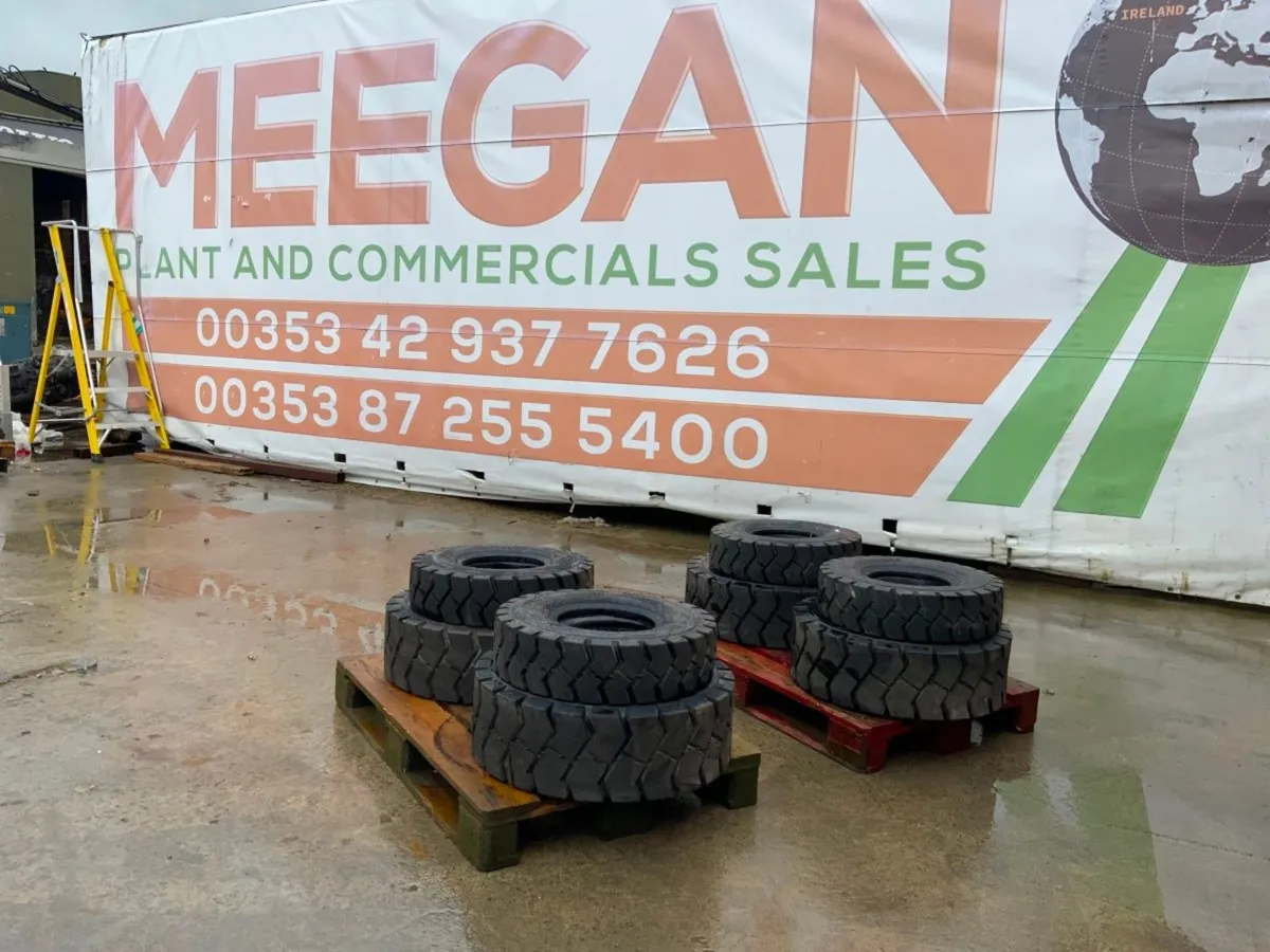 FRONT / REAR FORKLIFT TYRES..NEW TAKE OFF. - Image 1