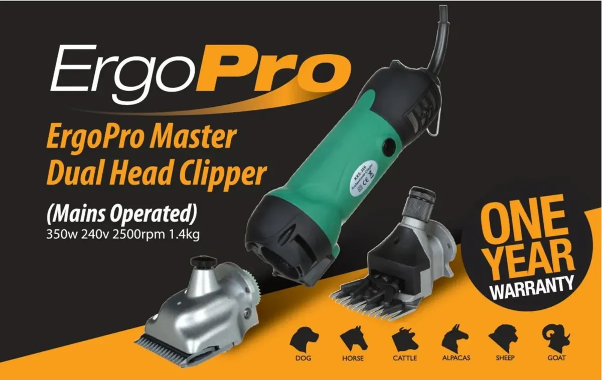 ErgoPro (450w Mains) Dual Head Clipper - Image 1