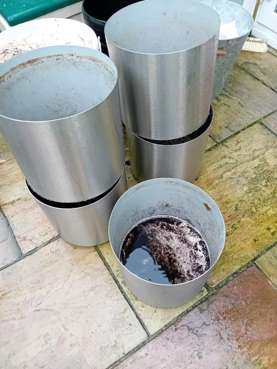 Stainless Steel plant pots for sale in Co. Dublin for €20 on DoneDeal