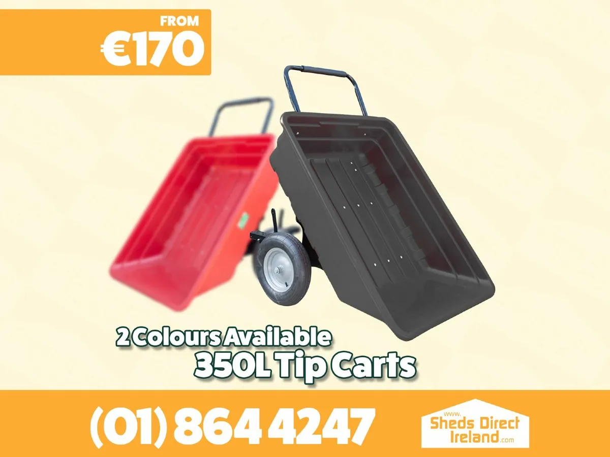 350L Garden Tip Cart - Image 1