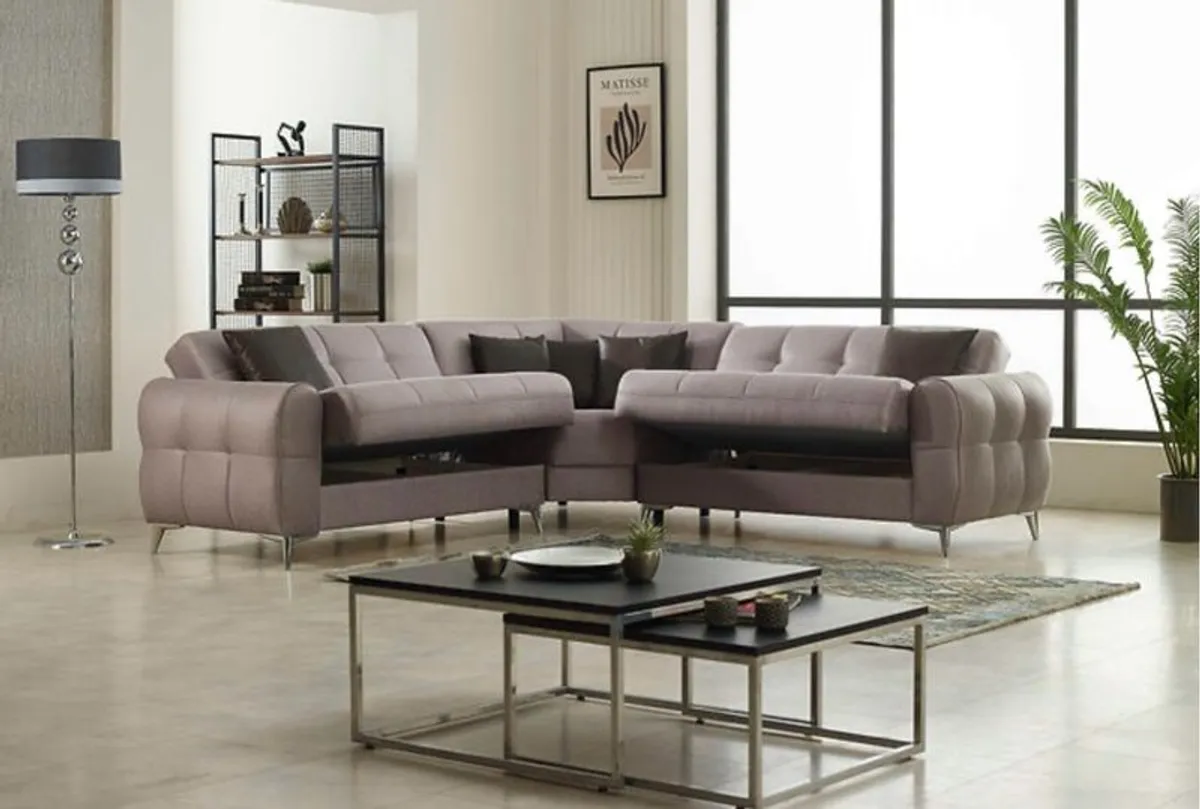 Corner sofa bed with storage underneath in stock - Image 3