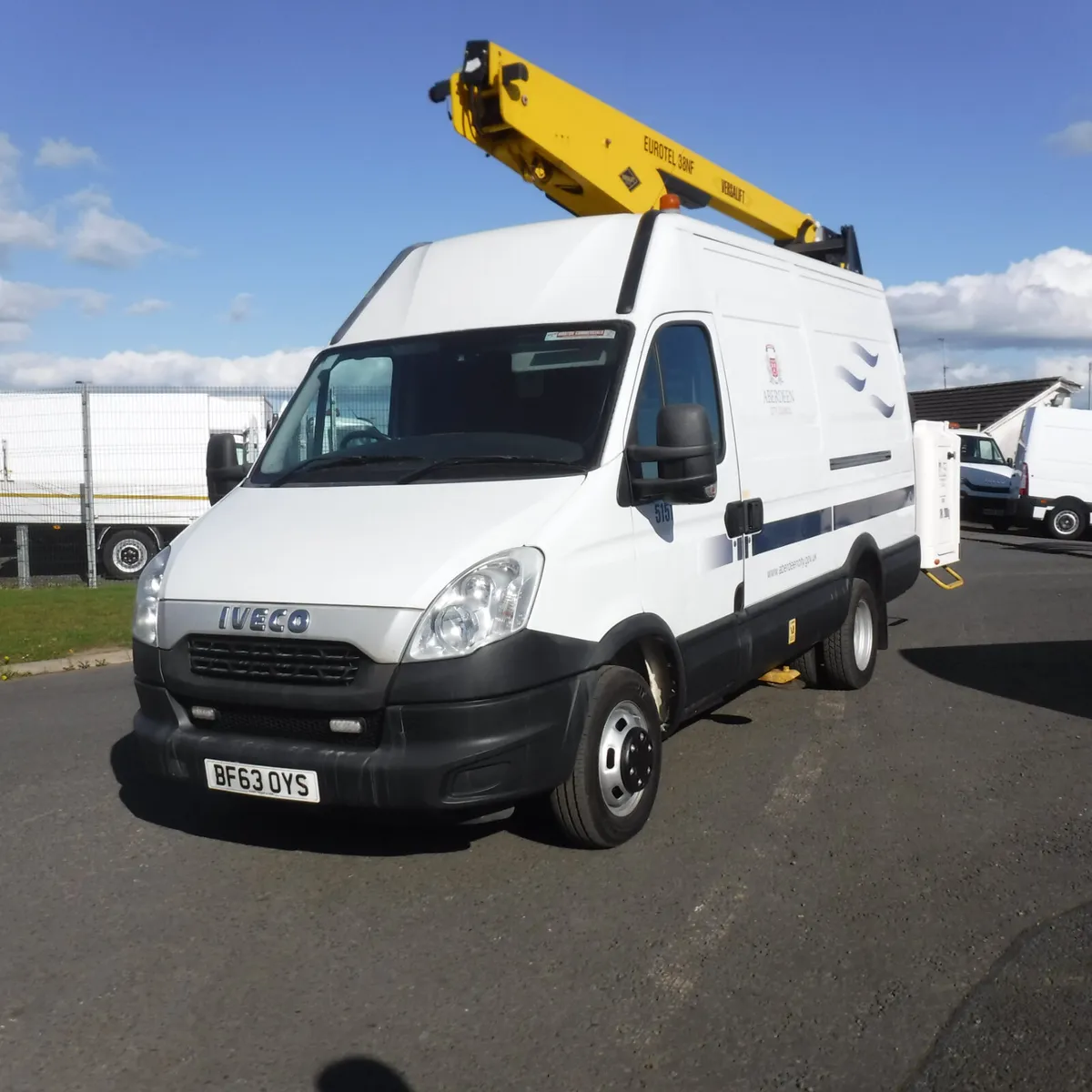 Iveco 50C15  2013 Cherrypicker Versalift Hoist.