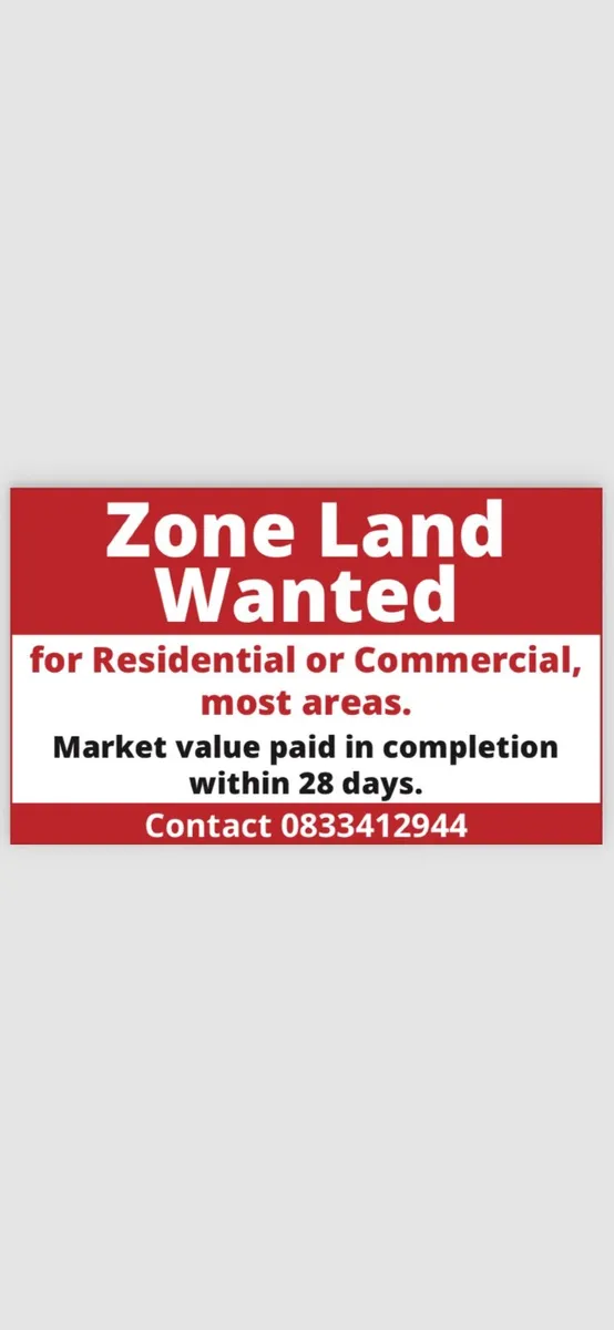 Wanted zoned land sites with planning small or big