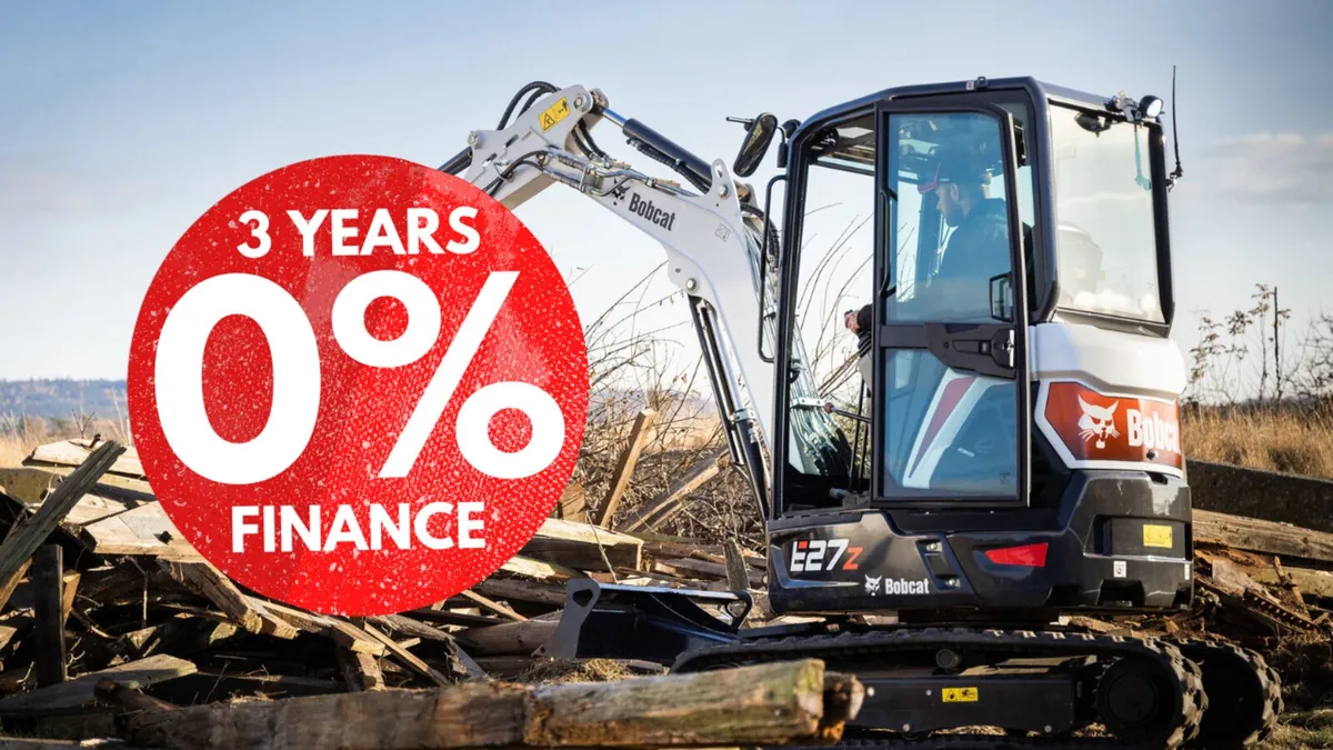 Bobcat E27z Mini Digger | 3 Years 0% Finance - Image 1