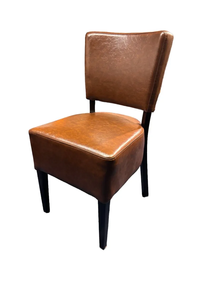 NEW ALTO FB Dining Chair - Brown Faux - Image 1