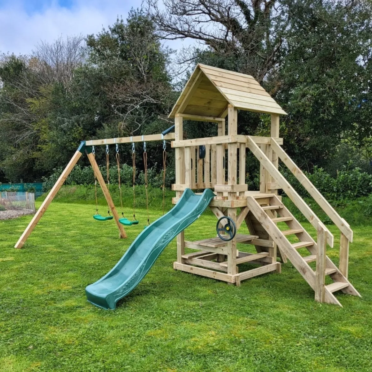 Childrens garden swing set online